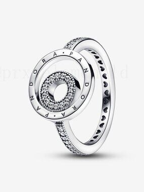 Pandora Signature Logo Circles Pavé Ring